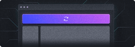 Custom agent development browser with an animated gradient processing bar