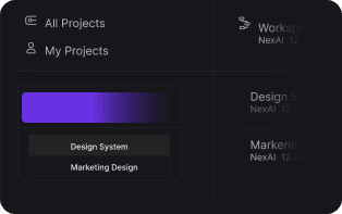 Data engineering dashboard preview with project lists and a gradient progress bar